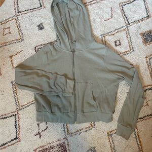 Aritzia Sage Green Women's Zip-Up Hoodie